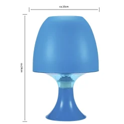 POCOline Tischleuchte Sveta blau Kunststoff H: ca. 24 cm E14 1 Brennstellen