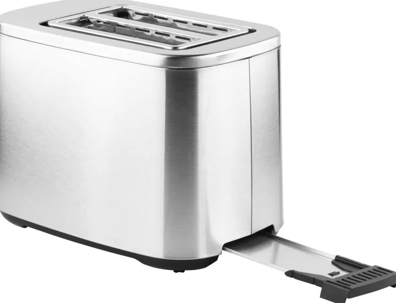 POCOline Toaster silber Edelstahl Kunststoff B/H/L: ca. 16,8x19x28,4 cm