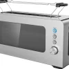 POCOline Toaster silber Edelstahl Kunststoff B/H/L: ca. 14,5x19,2x38,5 cm