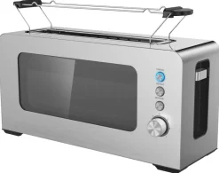 POCOline Toaster silber Edelstahl Kunststoff B/H/L: ca. 14,5x19,2x38,5 cm