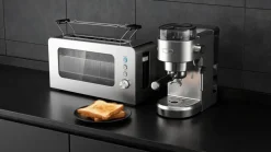 POCOline Toaster silber Edelstahl Kunststoff B/H/L: ca. 14,5x19,2x38,5 cm
