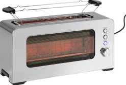 POCOline Toaster silber Edelstahl Kunststoff B/H/L: ca. 14,5x19,2x38,5 cm