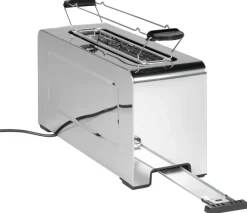 POCOline Toaster silber Edelstahl Kunststoff B/H/L: ca. 14,5x19,2x38,5 cm