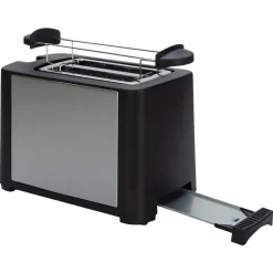 POCOline Toaster TXT-037 silber schwarz Metall Kunststoff B/H/T: ca. 13x17x25 cm