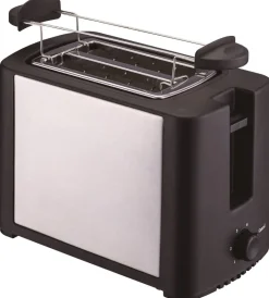 POCOline Toaster TXT-037 silber schwarz Metall Kunststoff B/H/T: ca. 13x17x25 cm