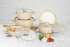 POCOline Topfset creme Aluminium 13 tlg.