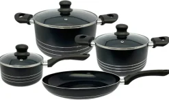 POCOline Topfset schwarz Aluminium 7 tlg.