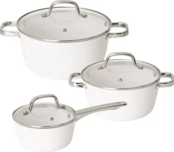 POCOline Topfset weiß Aluminium 6 tlg.