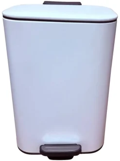 POCOline Treteimer weiß Stahl B/H/L: ca. 28,6x37,6x36,3 cm