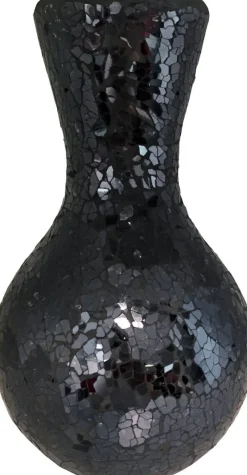 POCOline Vase schwarz Glas B/H/L: ca. 15x27x15 cm