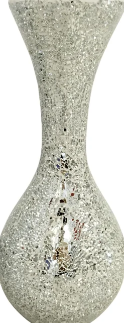 POCOline Vase silber Glas B/H/L: ca. 20x44x20 cm