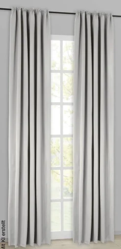 POCOline Verdunklungsvorhang Luna silber B/L: ca. 140x245 cm