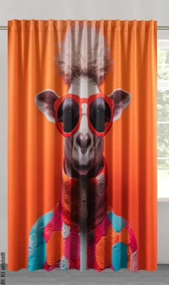 POCOline Verdunklungsvorhang Paco-Brille orange B/L: ca. 250x245 cm