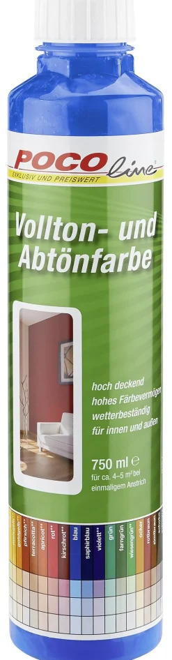 POCOline Vollton- und Abtönfarbe blau ca. 0,75 l