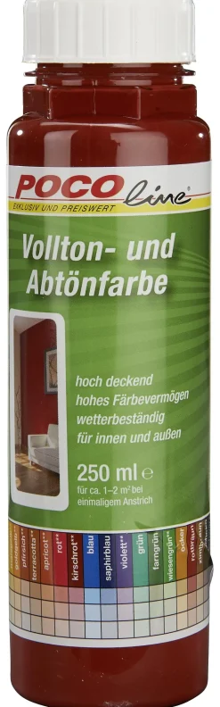 POCOline Vollton- und Abtönfarbe rotbraun ca. 0,25 l
