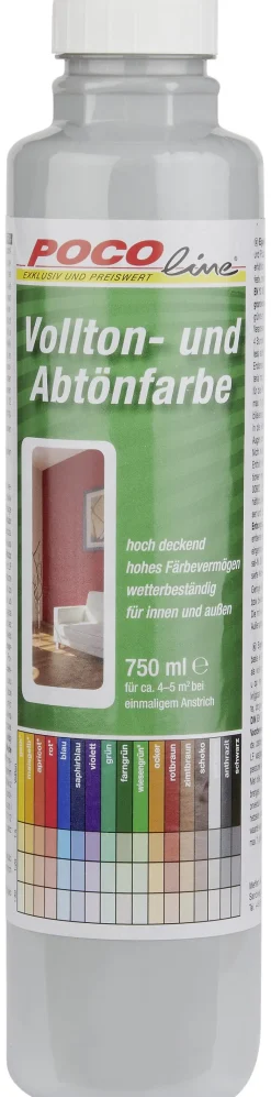 POCOline Vollton- und Abtönfarbe perlgrau ca. 0,75 l