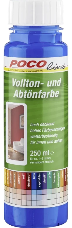 POCOline Vollton- und Abtönfarbe blau ca. 0,25 l