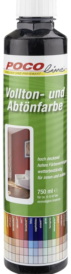 POCOline Vollton- und Abtönfarbe schwarz ca. 0,75 l