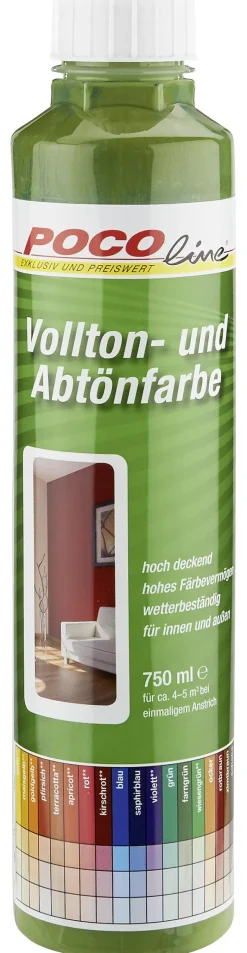 POCOline Vollton- und Abtönfarbe farngrün ca. 0,75 l