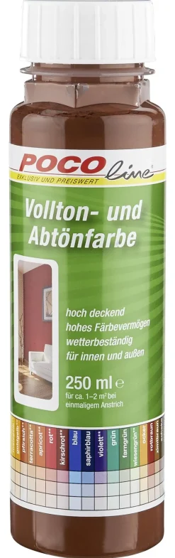 POCOline Vollton- und Abtönfarbe schoko ca. 0,25 l