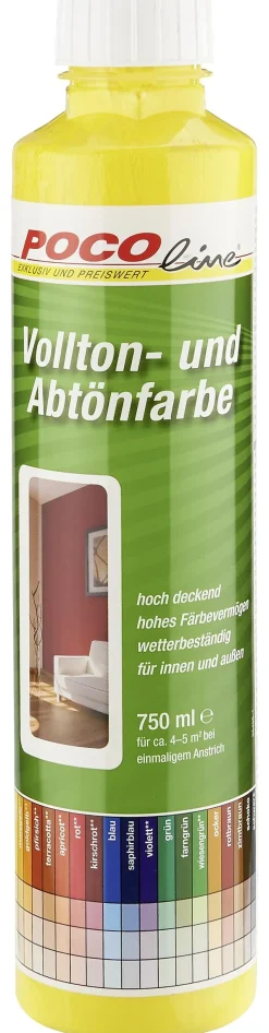 POCOline Vollton- und Abtönfarbe gelb ca. 0,75 l