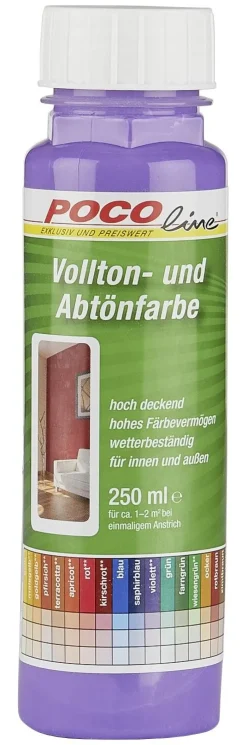 POCOline Vollton- und Abtönfarbe violett ca. 0,25 l