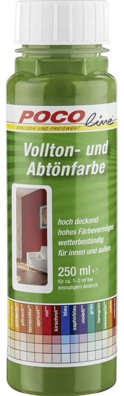 POCOline Vollton- und Abtönfarbe farngrün ca. 0,25 l