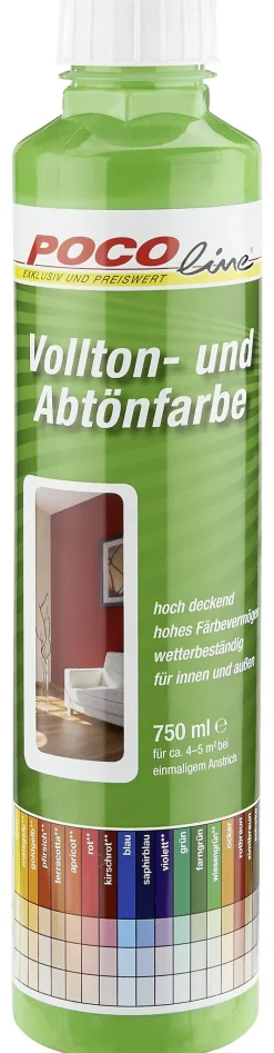 POCOline Vollton- und Abtönfarbe wiesengrün ca. 0,75 l