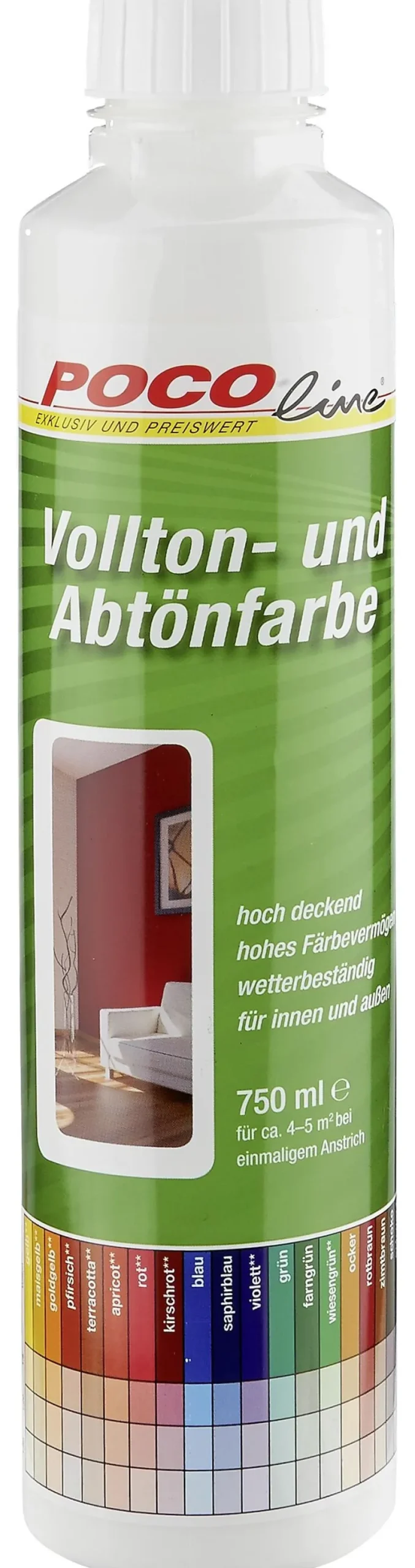 POCOline Vollton- und Abtönfarbe weiß ca. 0,75 l