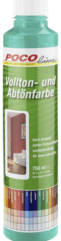 POCOline Vollton- und Abtönfarbe grün ca. 0,75 l