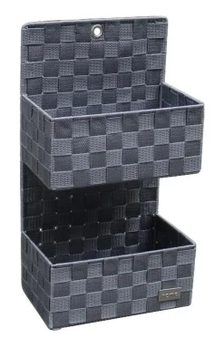POCOline Wandkorb grau Nylon B/H/L: ca. 15x46x25 cm