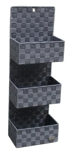 POCOline Wandkorb grau Nylon B/H/L: ca. 15x75x25 cm