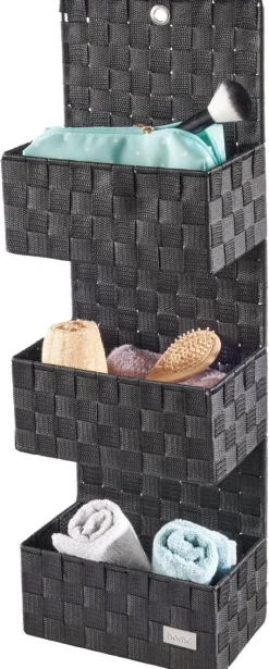 POCOline Wandkorb schwarz Nylon B/H/L: ca. 25x75x15 cm
