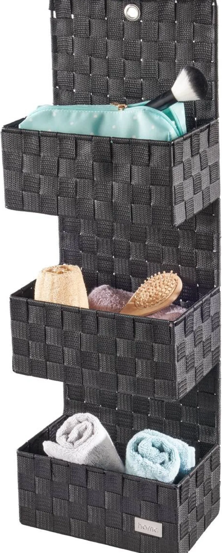 POCOline Wandkorb schwarz Nylon B/H/L: ca. 25x75x15 cm