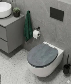 POCOline WC-Sitz Betonoptik MDF