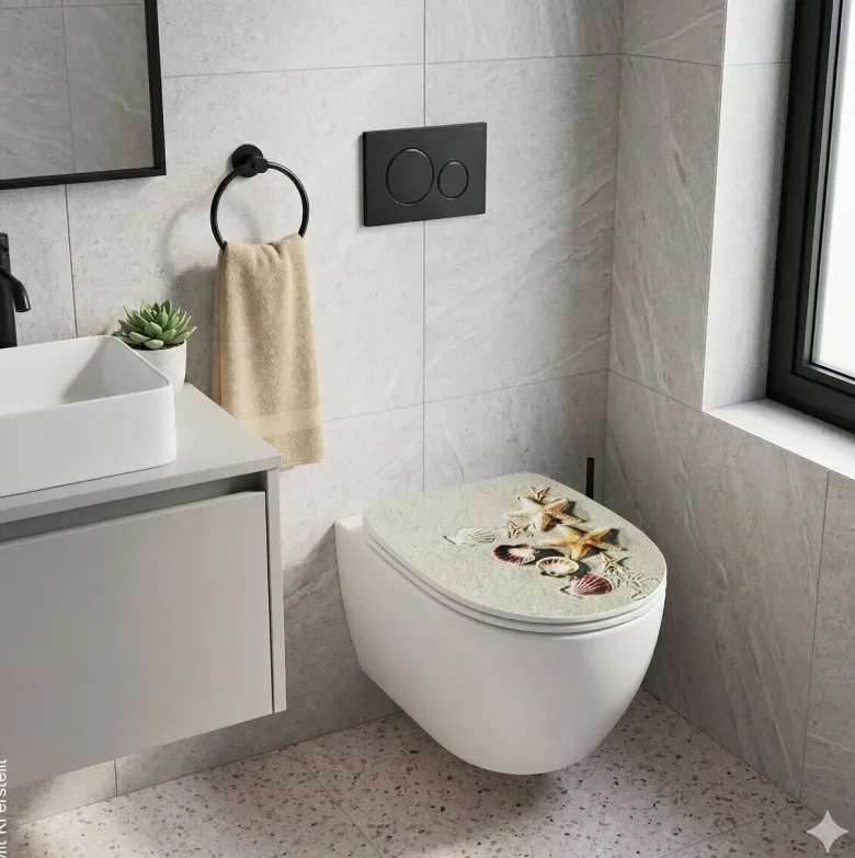 POCOline WC-Sitz Muscheln sand Thermoplast