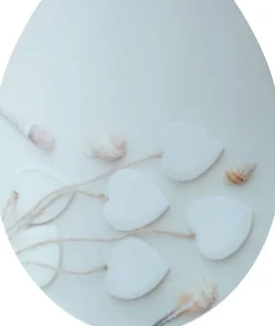 POCOline WC-Sitz weiße Herzen cremeweiß Duroplast