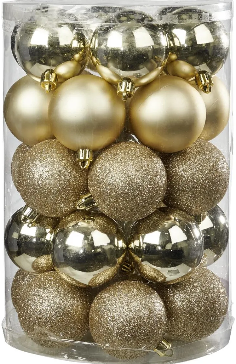 POCOline Weihnachtskugelset champagner D: ca. 6 cm