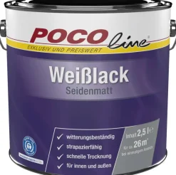 POCOline Weißlack weiß seidenmatt ca. 2,5 l