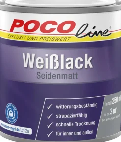 POCOline Weißlack weiß seidenmatt ca. 0,25 l