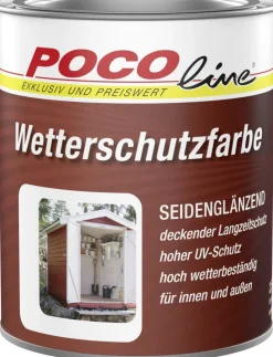 POCOline Wetterschutzfarbe anthrazit seidenglänzend ca. 0,75 l
