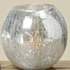 POCOline Windlicht silber Glas H/D: ca. 18x22 cm