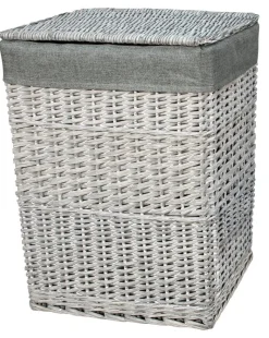 POCOline Wäschekorb grau Weide B/H/L: ca. 33x59x45 cm