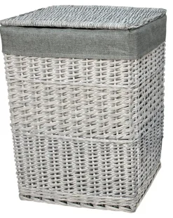 POCOline Wäschekorb grau Weide B/H/L: ca. 27x52x38 cm