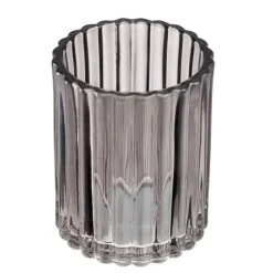 POCOline Zahnputzbecher grau Glas B/H: ca. 7x9 cm