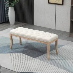 Polsterbank 837-178BG beige B/H/T: ca. 110x48x40 cm
