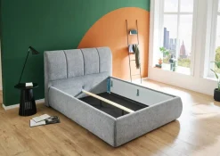 Polsterbettgestell Vail silber