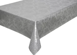 Polyline Abwaschbarer Tischbelag Ornament silber B: ca. 140 cm