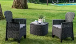 ProGarden Balkonset Three anthrazit Kunststoff