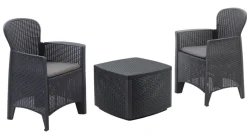 ProGarden Balkonset Three anthrazit Kunststoff
